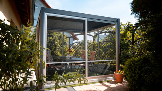 Wohlfühl-Pavillon mit Insektenschutz